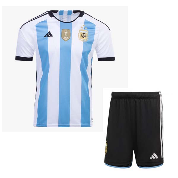 3 Estrellas Camiseta Argentina 1ª Niño 2022